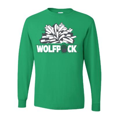 CSP Wolfpack Mini Football- Cotton Long Sleeve Shirt-Kelly product image