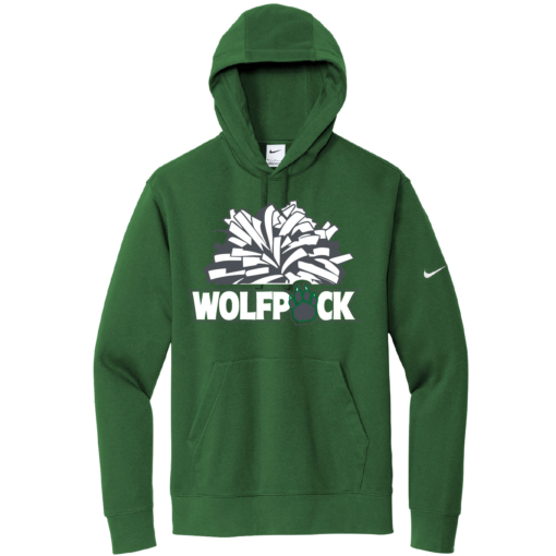 CSP Wolfpack Mini Football- Nike Club Cotton Hooded -Gorge Green - Image 2