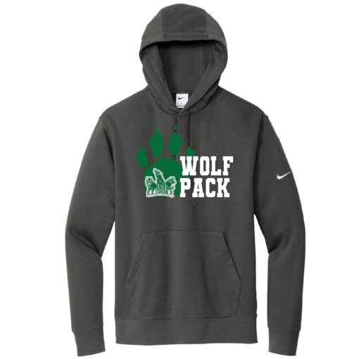 CSP Wolfpack Mini Football- Nike Club Cotton Hooded - Anthracite - Image 2