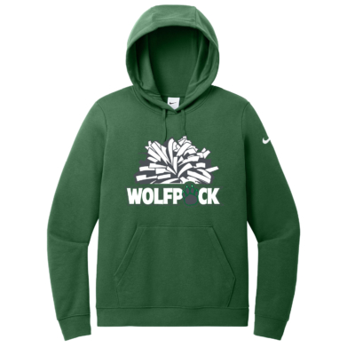 CSP Wolfpack Mini Football- Ladies Nike Club Cotton Hooded Sweatshirt – Gorge Green product image