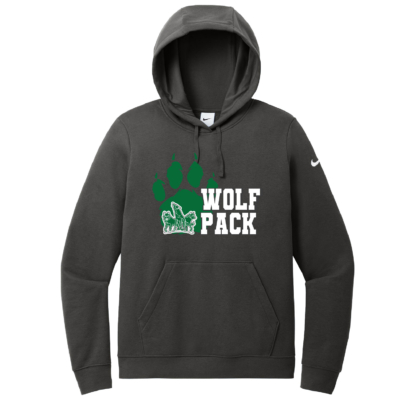 CSP Wolfpack Mini Football- Ladies Nike Club Cotton Hooded Sweatshirt – Anthracite product image