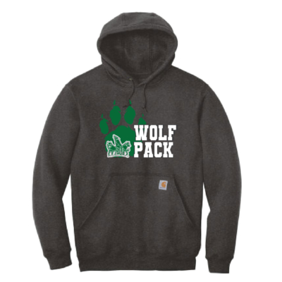CSP Wolfpack Mini Football- Carhartt Midweight Hooded Sweatshirt – Carbon Heather product image