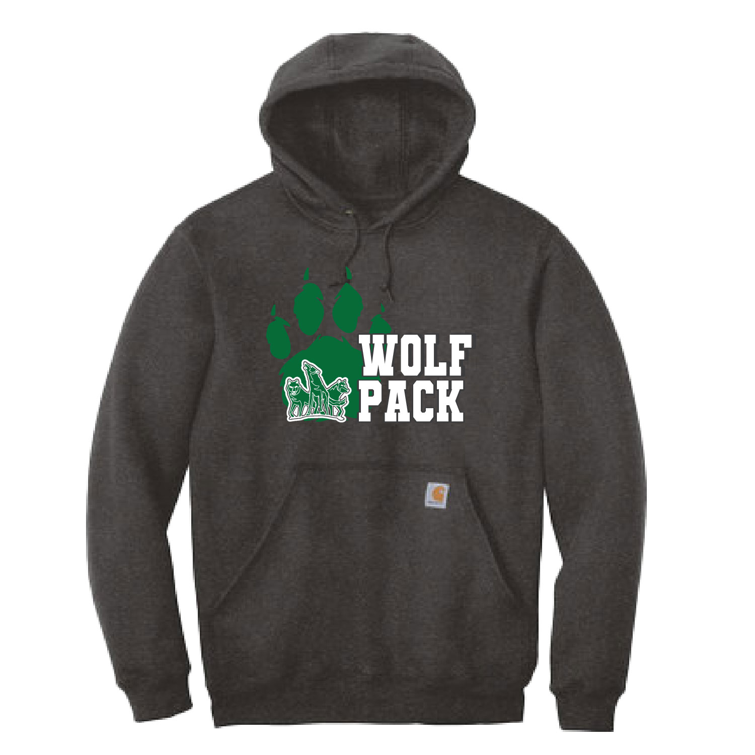CSP Wolfpack Mini Football- Carhartt Midweight Hooded Sweatshirt – Carbon Heather product image