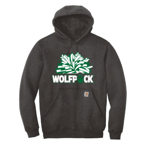 CSP Wolfpack Mini Football- Carhartt Midweight Hooded Sweatshirt - Carbon Heather - Image 2