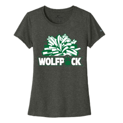 CSP Wolfpack Mini Football- Ladies Nike Legend Short Sleeve Shirt – Dark Grey product image