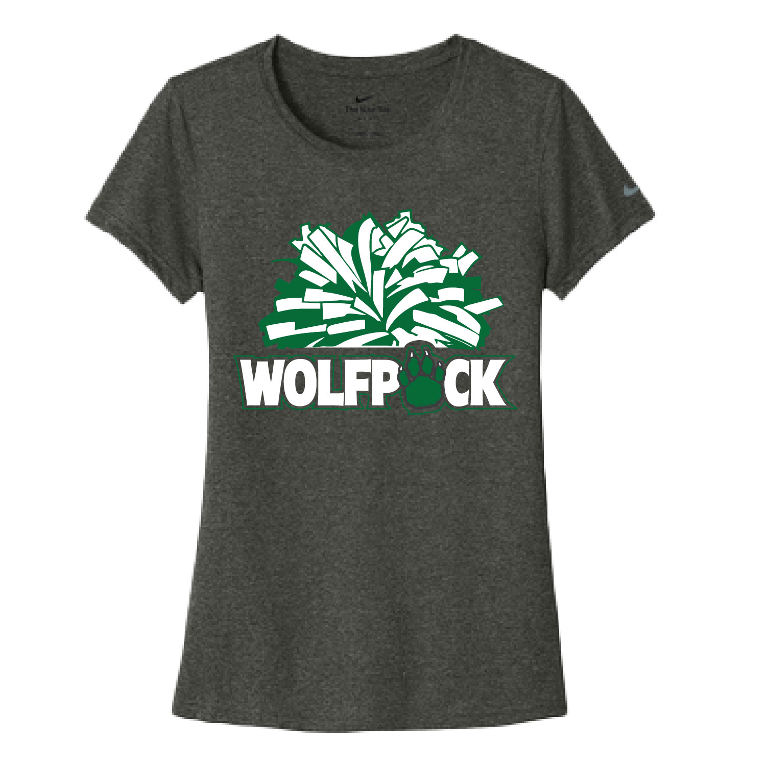 CSP Wolfpack Mini Football- Ladies Nike Legend Short Sleeve Shirt – Dark Grey product image
