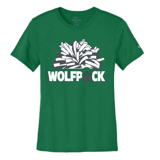 CSP Wolfpack Mini Football- Ladies Nike Legend Short Sleeve Shirt - Gorge Green - Image 2