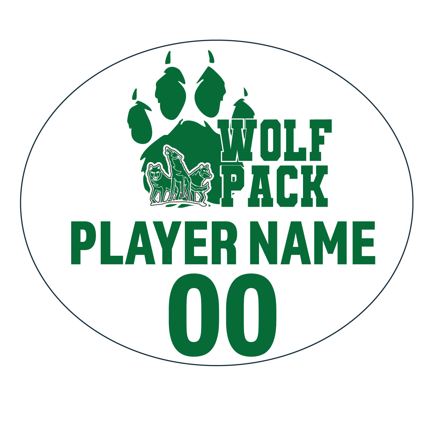 CSP Wolfpack Mini Football- Decal product image