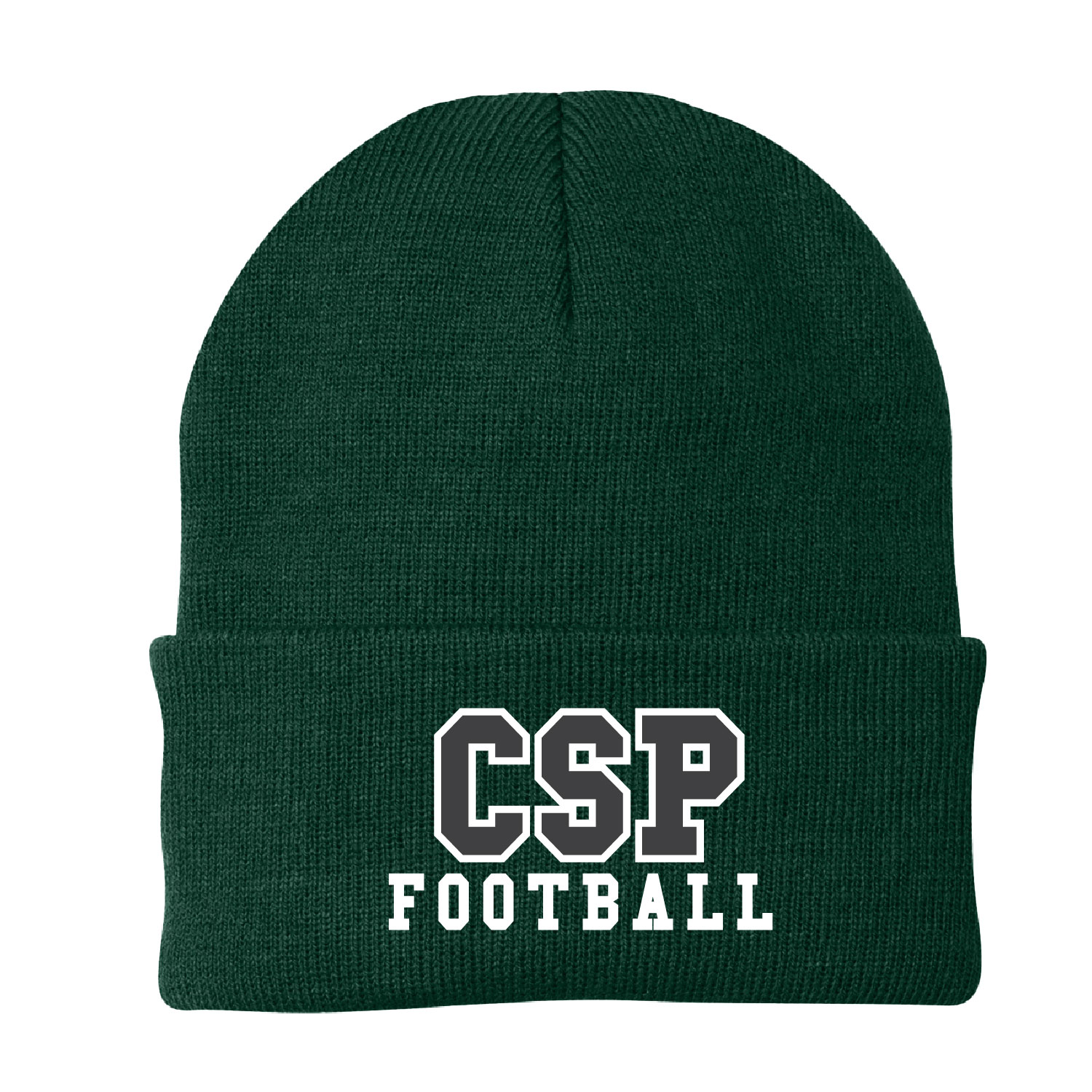 CSP Wolfpack Mini Football- Port Knit Cap Embroidered- Athletic Green product image