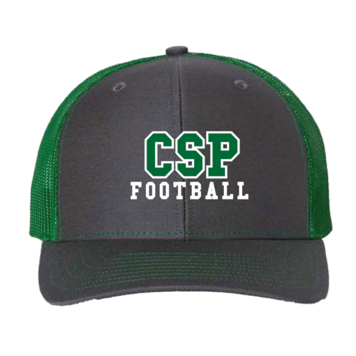 CSP Wolfpack Mini Football- Richardson Structured Cap Embroidered- Charcoal/Kelly