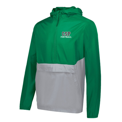 CSP Wolfpack Mini Football- Holloway Pullover Windbreaker – Kelly/Gray EMBROIDERED product image