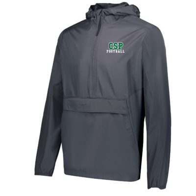 CSP Wolfpack Mini Football- Holloway Pullover Windbreaker – Gray EMBROIDERED product image