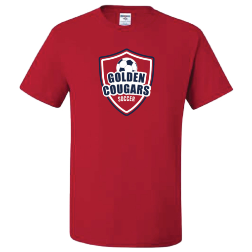 Golden Cougars Soccer Cotton Short Sleeve Shirt - Image 3
