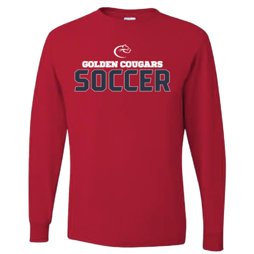 Golden Cougars Soccer Cotton Long Sleeve Shirt - Image 3