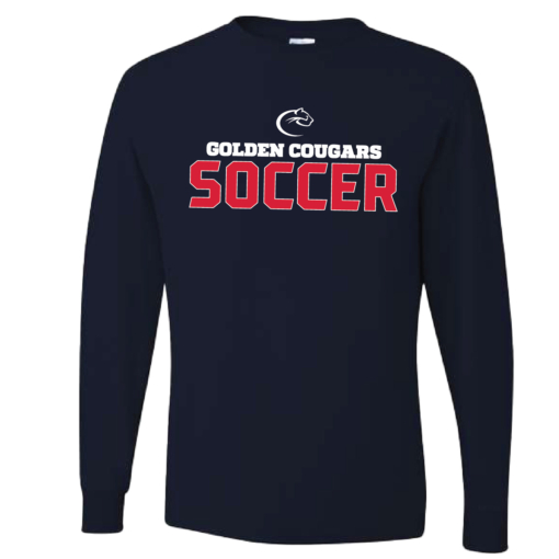 Golden Cougars Soccer Cotton Long Sleeve Shirt - Image 2