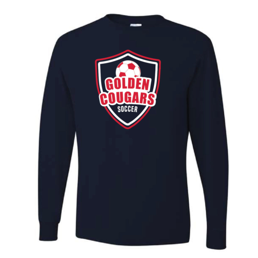 Golden Cougars Soccer Cotton Long Sleeve Shirt - Image 5