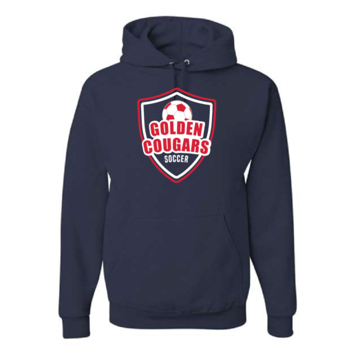 Golden Cougars Soccer Cotton Hooded Sweatshirt - Image 4