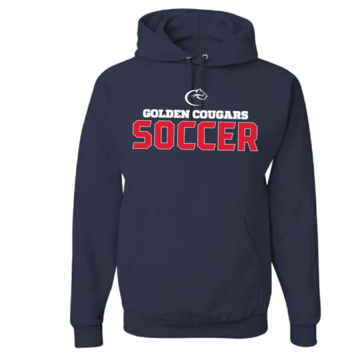 Golden Cougars Soccer Cotton Hooded Sweatshirt - Image 2