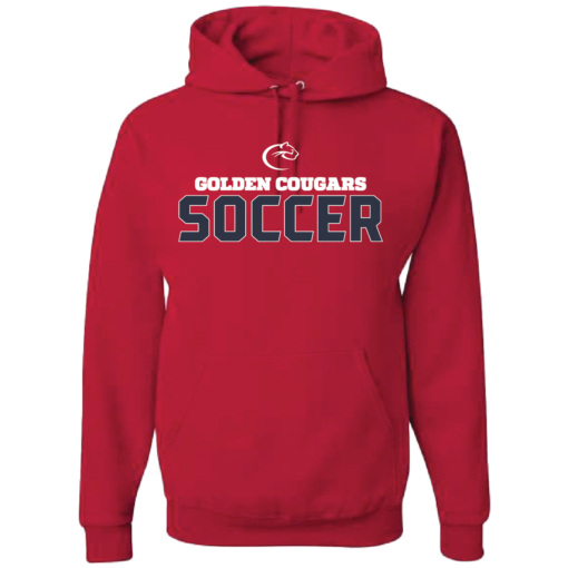 Golden Cougars Soccer Cotton Hooded Sweatshirt - Image 3