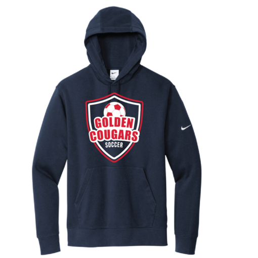 Golden Cougars Soccer NIKE Club Fleece Hooded Sweatshirt - Image 4