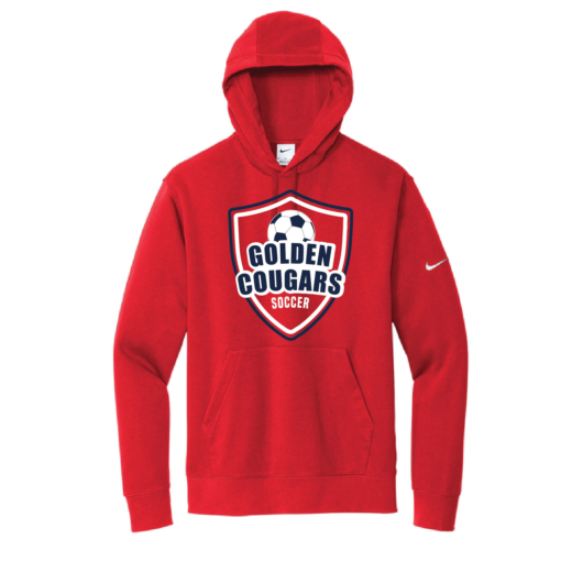Golden Cougars Soccer NIKE Club Fleece Hooded Sweatshirt - Image 5
