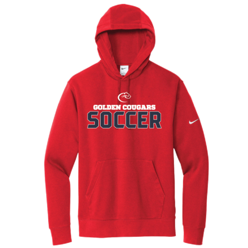 Golden Cougars Soccer NIKE Club Fleece Hooded Sweatshirt - Image 2