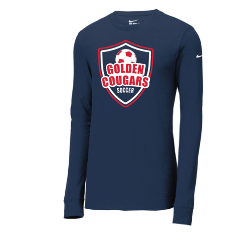 Golden Cougars Soccer NIKE DriFit Cotton/Poly Long Sleeve Shirt - Image 5
