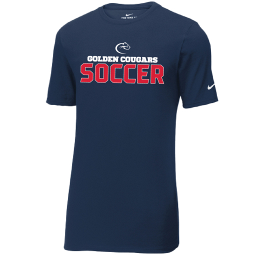 Golden Cougars Soccer NIKE DriFit Cotton/Poly Short Sleeve Shirt - Image 3