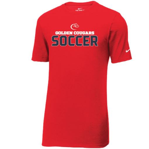 Golden Cougars Soccer NIKE DriFit Cotton/Poly Short Sleeve Shirt - Image 2