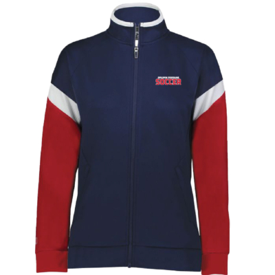 Golden Cougars Soccer – Ladies Full Zip Poly Wicking Double Knit Mesh Jacket – EMBROIDERED product image