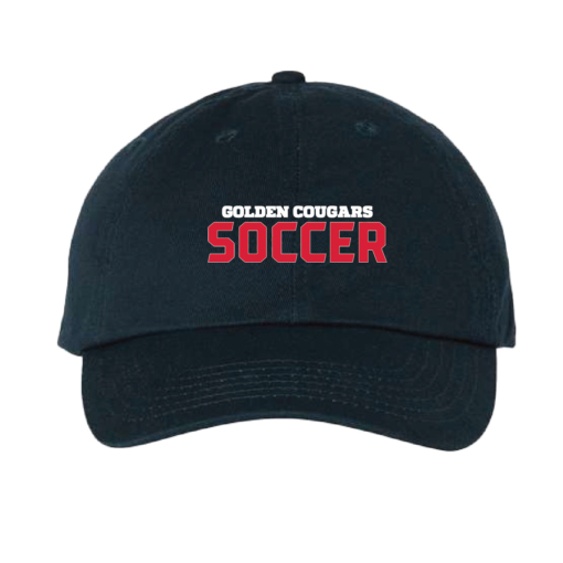 Golden Cougars Soccer Unstructured Baseball Cap - NAVY EMBROIDERED