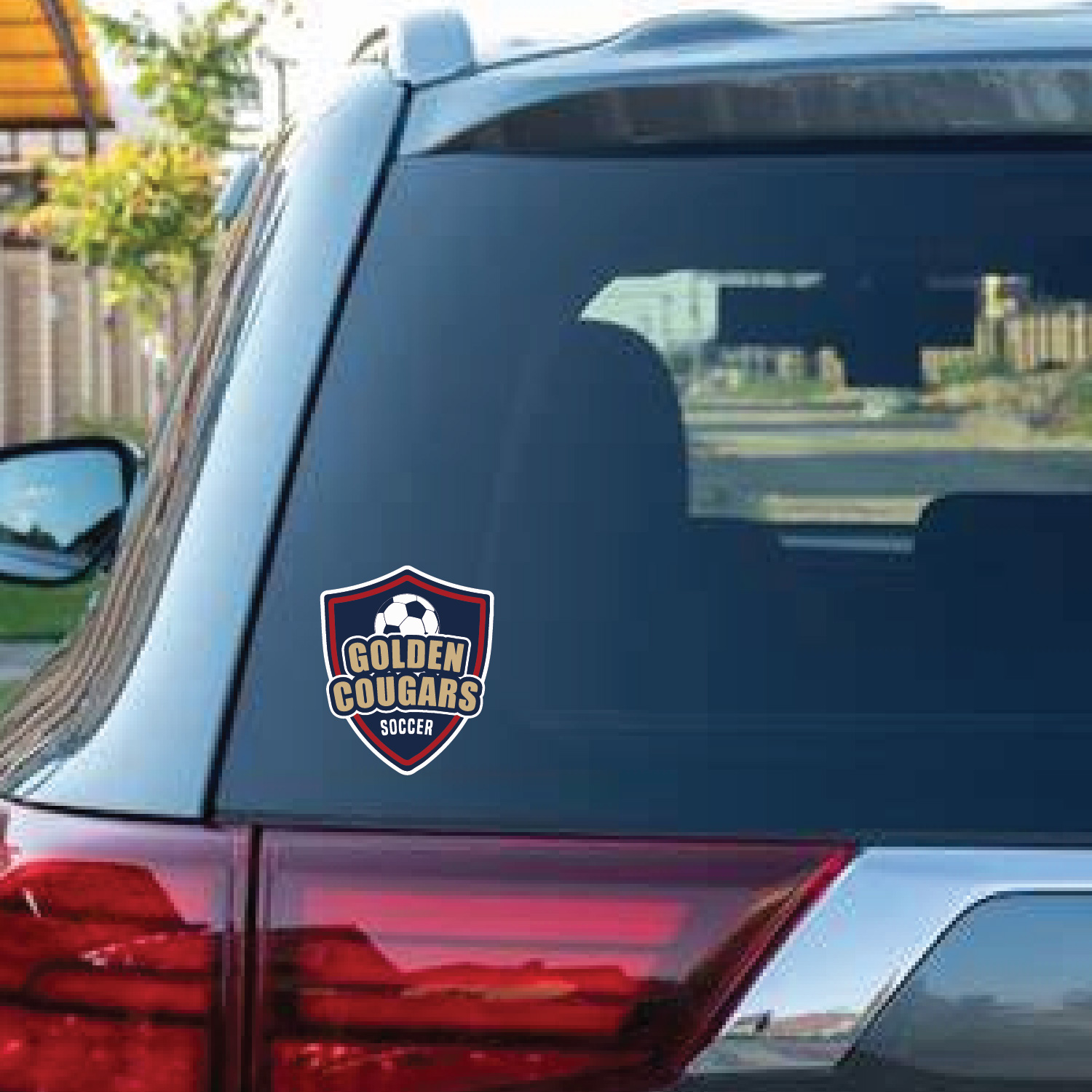 Golden Cougars Soccer Decal product image
