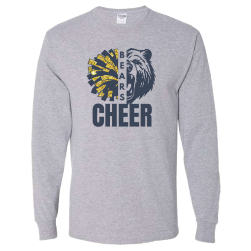 Frewsburg Football- Athletic Heather Cotton Long Sleeve CHEER DESIGN