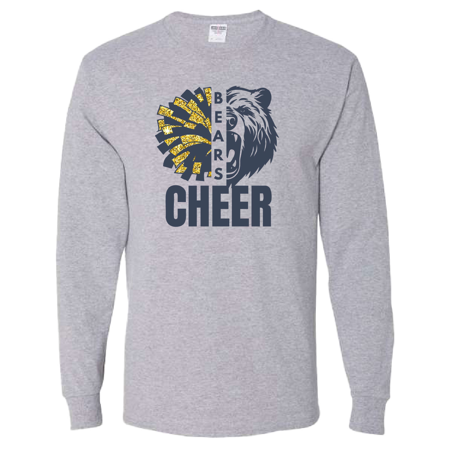 Frewsburg Football- Athletic Heather Cotton Long Sleeve CHEER DESIGN product image