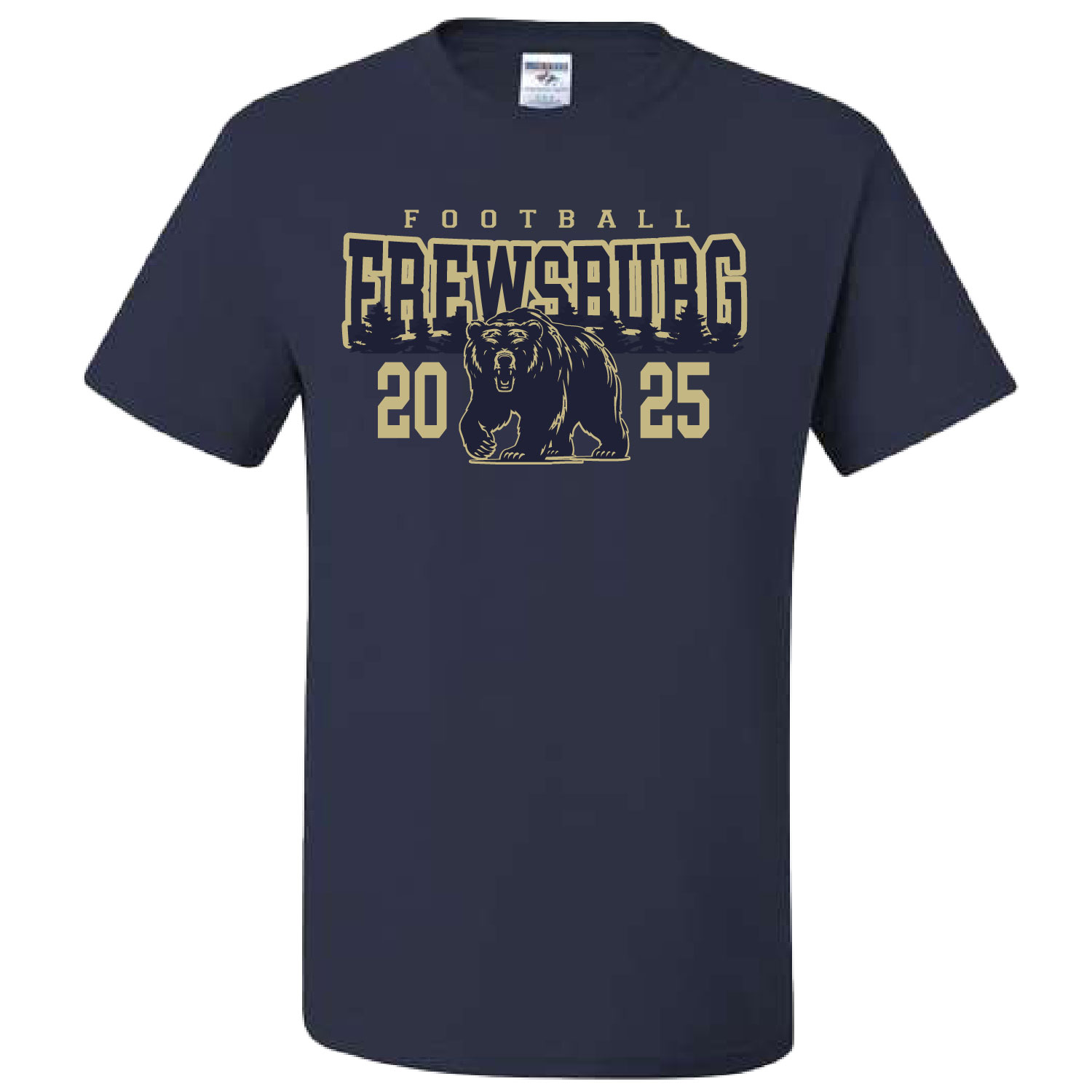 Frewsburg Football- Navy Cotton T-Shirt product image