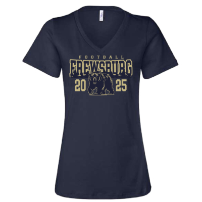 Frewsburg Football- Navy Ladies Cotton V-Neck product image