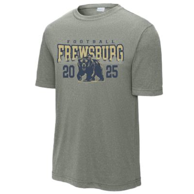 Frewsburg Football- Gray Poly Short Sleeve T-Shirt product image