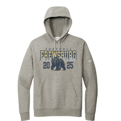 Frewsburg Football – Nike Club Fleece Hooded Sweatshirt – Dark Gray Heather product image