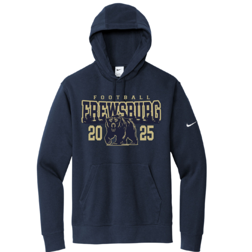 Frewsburg Football - Nike Club Fleece Hooded Sweatshirt - Midnight Navy