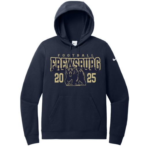 Frewsburg Football - Ladies Nike Club Fleece Hooded Sweatshirt - Navy