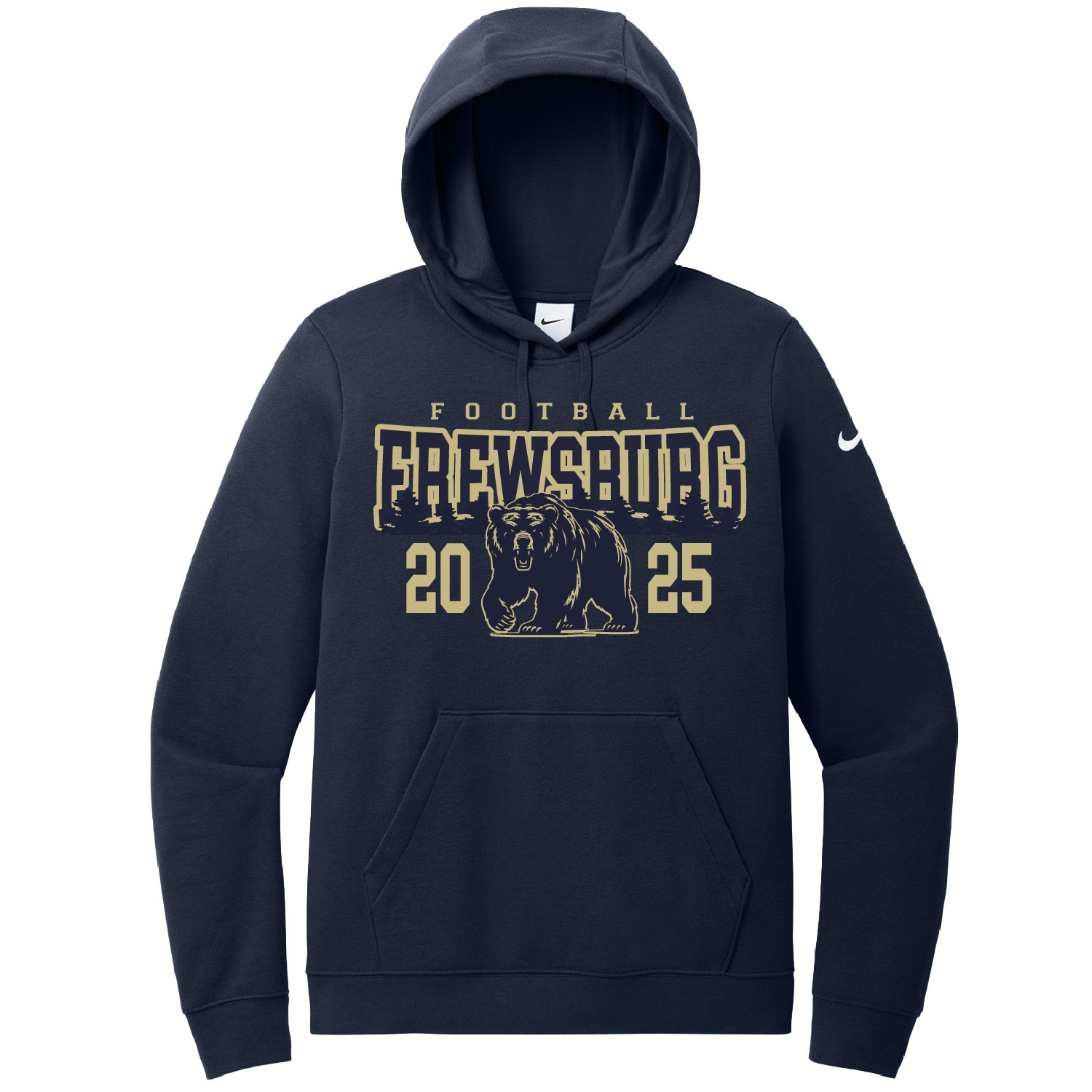 Frewsburg Football – Ladies Nike Club Fleece Hooded Sweatshirt – Navy product image