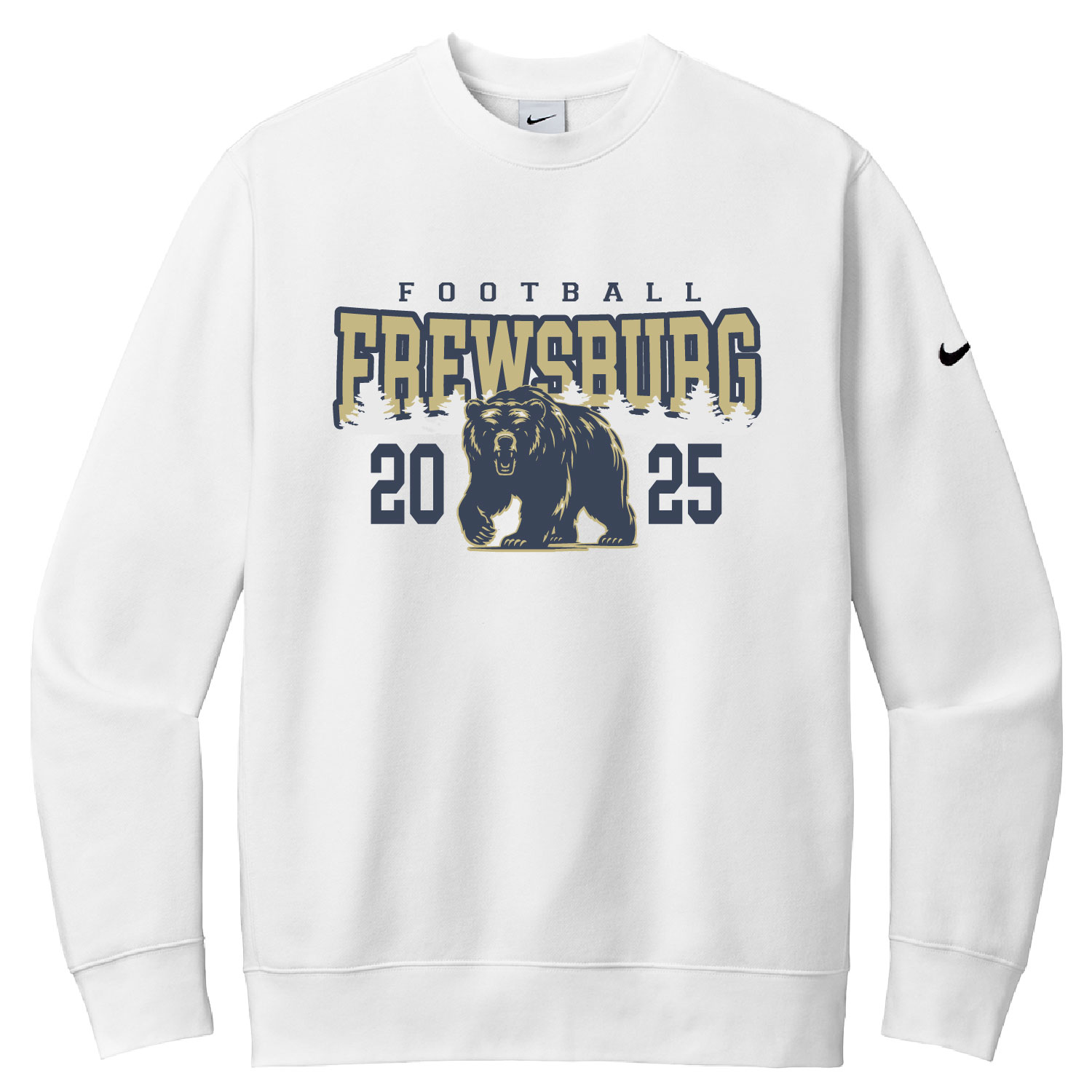 Frewsburg Football – Nike Club Fleece Crew – White product image