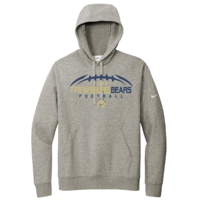 Frewsburg Football – Nike Club Fleece Hooded Sweatshirt – Dark Gray Heather product image