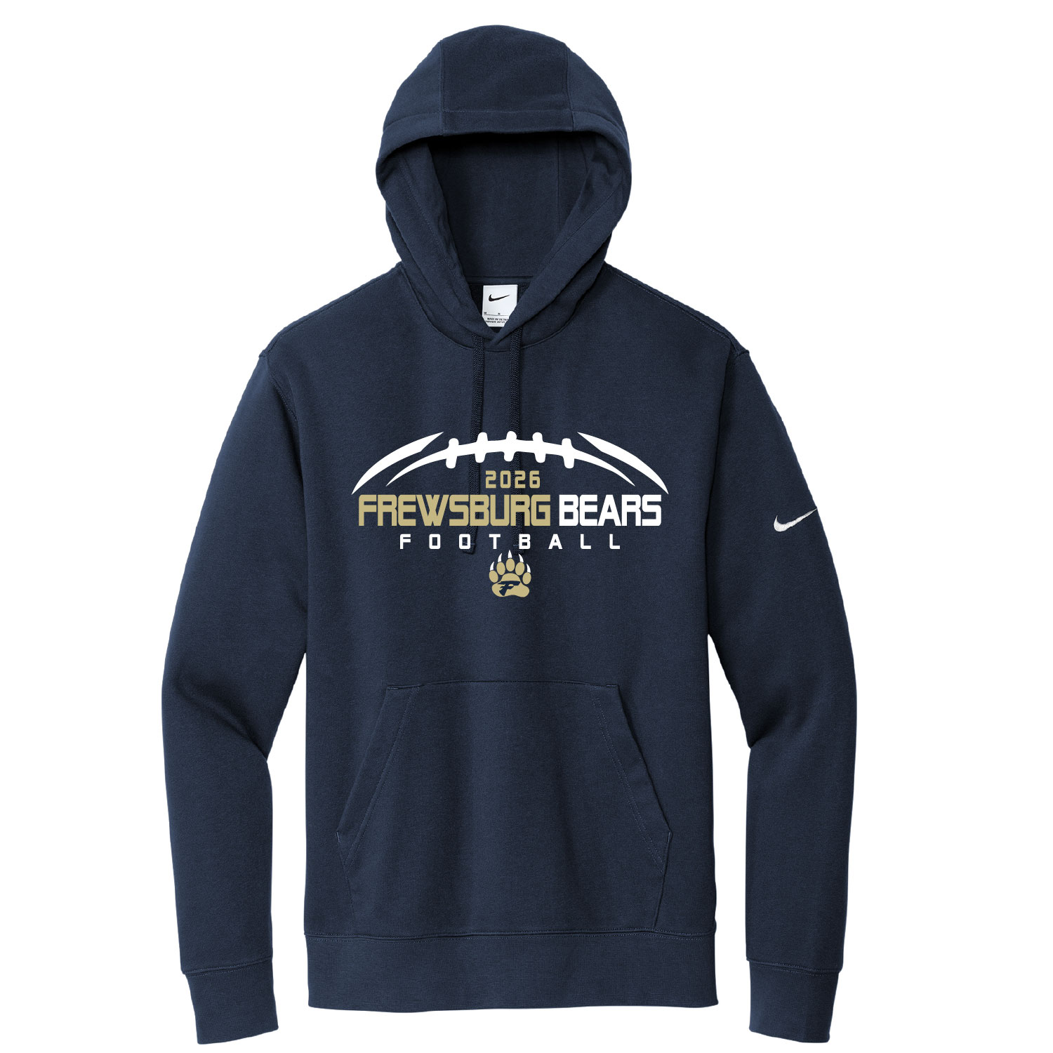 Frewsburg Football – Nike Club Fleece Hooded Sweatshirt – Midnight Navy product image