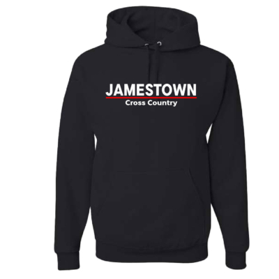 Jamestown Cross Country – Cotton Hooded Sweatshirt – Black product image