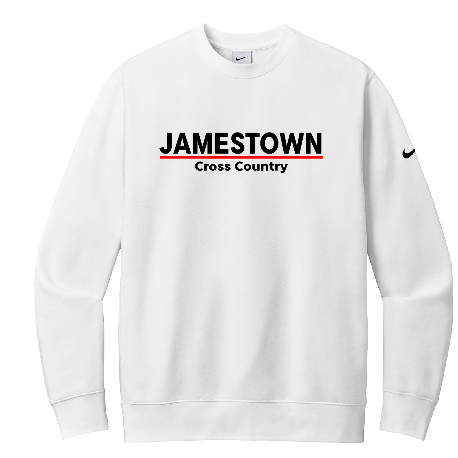 Jamestown Cross Country – Nike Club Fleece Crewneck – White product image