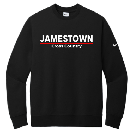 Jamestown Cross Country - Nike Club Fleece Crewneck - Black