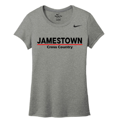 Jamestown Cross Country – Ladies Nike DriFit Tee – Carbon Heather product image