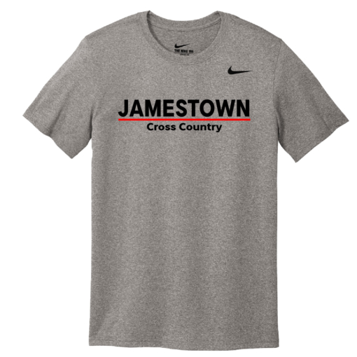 Jamestown Cross Country - Nike DriFit Tee - Carbon Heather