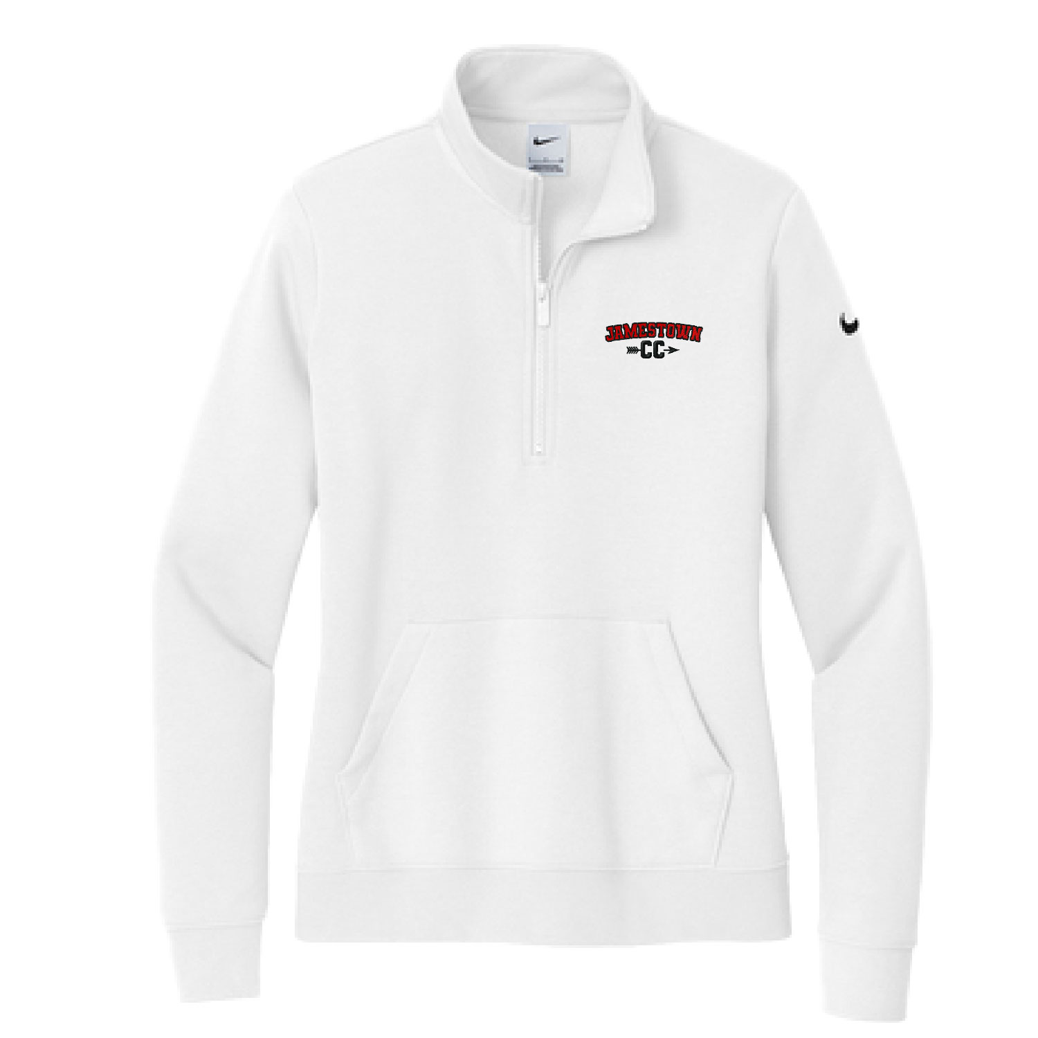 Jamestown Cross Country – Embroidered Ladies Nike Quarter Zip – White product image
